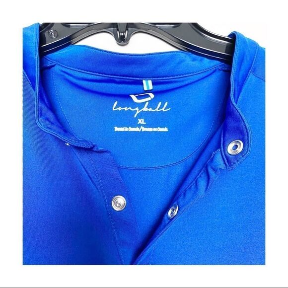 Blue Dry-fit Golf Polo Shirt 1/4 Snap Closure - Picture 5 of 10